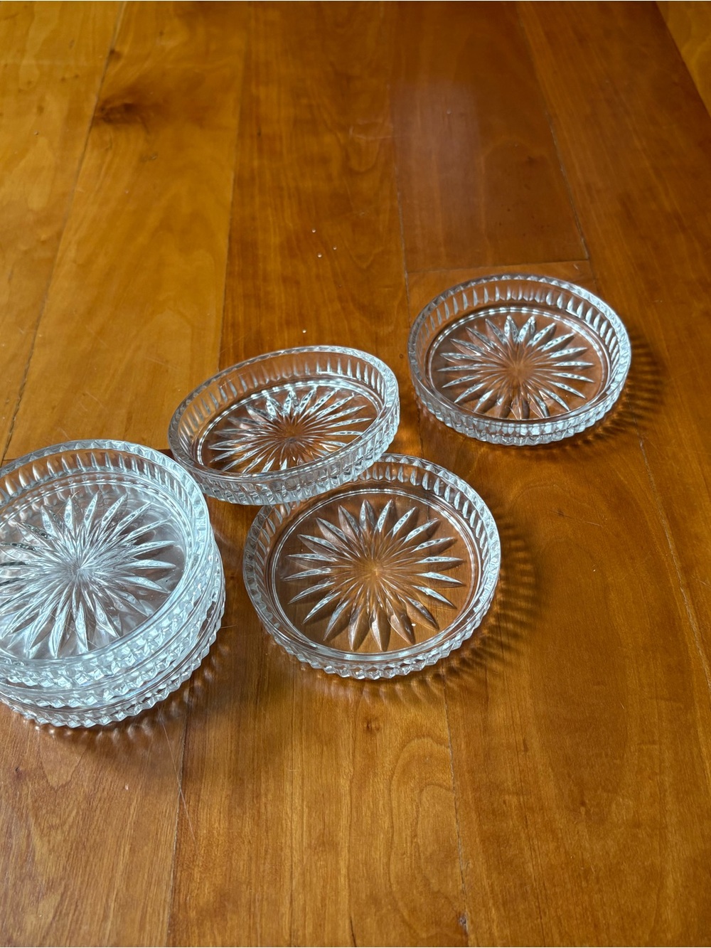 Princess House 24% Lead Crystal  Starburst Coasters - Set of 6